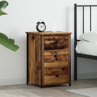Berkfield Home Old Wood Table Old Wood MDF, Particle Board, Metal Medium in Brown