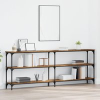 Berkfield Home Console Table Old Wood 200x29x75 cm Engineered Wood in Brown | Size: 200 x 29 x 75 cm