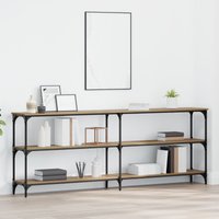 Berkfield Home Console Table Artisan Oak 200x29x75 cm Engineered Wood in Brown | Size: 200 x 29 x 75 cm