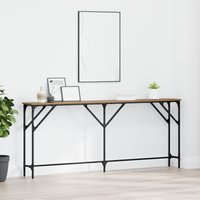 Berkfield Home Console Table Artisan Oak 180x23x75 cm Engineered Wood in Brown | Size: 180 x 23 x 75 cm