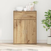 Berkfield Home Sideboard with Drawer with Shelf with Storage with Door Artisan oak Engineered wood in Brown