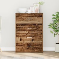Berkfield Home Sideboard with Drawer Old wood 60 x 31 x 84 cm Particle board in Brown