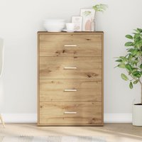 Berkfield Home Sideboard Artisan oak 60 x 31 x 84 cm Particle board in Brown