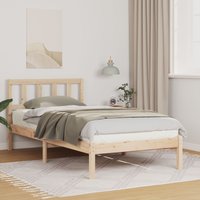 Berkfield Home with Headboard Brown 90 x 200 cm Solid pine wood