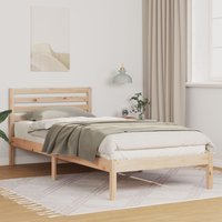 Berkfield Home with Headboard Brown 80 x 210 cm Solid pine wood