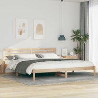 Berkfield Home with Headboard Brown 200 x 220 cm Solid pine wood