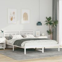 Berkfield Home with Headboard White Standard Double Pine wood