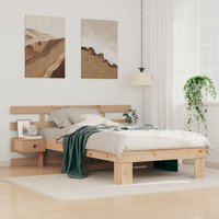 Berkfield Home with Drawer Brown 90 x 200 cm Solid pine wood