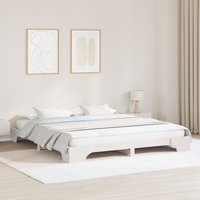 Berkfield Home Bed Frame White Wood 180 x 200 cm Durable Bed Frame
