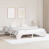 Berkfield Home Bed Frame White Solid Wood 180 x 200 cm Bed Frame Rectangular
