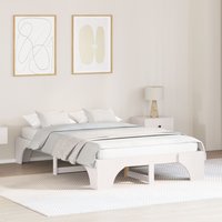 Berkfield Home Bed Frame White Solid wood 120 x 190 cm Bed Frame Rectangular