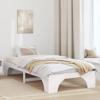 Berkfield Home Single Bed Frame White Solid Pine wood 75 x 190 cm Modern