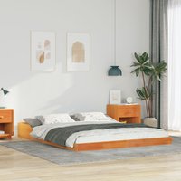 Berkfield Home Wax brown 160 x 220 cm Solid pine wood
