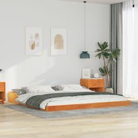 Berkfield Home Wax brown 200 x 220 cm Solid pine wood