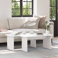 Berkfield Home Coffee Table 2 pcs White Solid pine wood