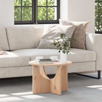 Berkfield Home Coffee Table Natural 50 x 50 x 35 cm Solid pine wood in Brown