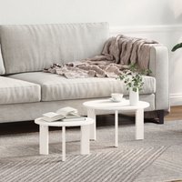 Berkfield Home Coffee Table Set 2 pcs White 47.5 x 47.5 x 27 cm