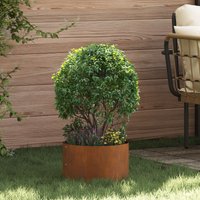 Berkfield Home Corten Steel Pot Set Corten steel Medium Durable in Brown