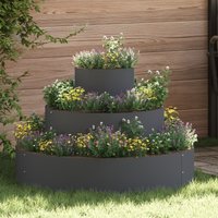 Berkfield Home Metal Planter Steel/anthracite Steel Large Durable