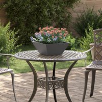 Berkfield Home Garden Bowl Planter Black 35x35x15 cm Steel | Size: 35 x 35 x 15 cm