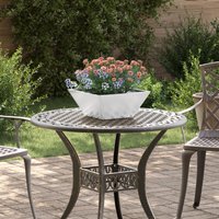 Berkfield Home Garden Bowl Planters 5 pcs 35x35x15 cm Galvanized Steel in Silver | Size: 35 x 35 x 15 cm