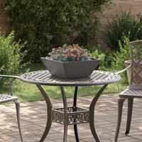 Berkfield Home Garden Bowl Planters 5 pcs Black 40x40x15 cm Steel | Size: 40 x 40 x 15 cm
