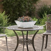 Berkfield Home Garden Bowl Planter 40x40x15 cm Galvanized Steel in Silver | Size: 40 x 40 x 15 cm