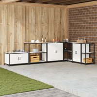 Berkfield Home Kitchen Storage Shelf with Storage White Steel