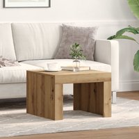 Berkfield Home Coffee Table Artisan oak 50 x 50 x 35 cm Engineered wood in Brown