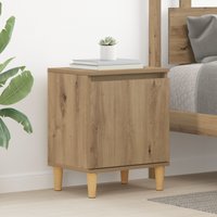 Berkfield Home Artisan Oak Bedside Table Artisan oak MDF 40 x 30 x 50 cm in Brown