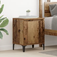 Berkfield Home Old Wood Nightstand Old wood Solid wood, metal 40 x 30 x 50 cm in Brown