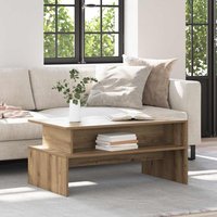 Berkfield Home Coffee Table Artisan oak 90 x 55 x 42.5 cm Engineered wood in Brown