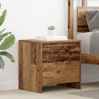 Berkfield Home Bedside Cabinet Old wood Engineered wood in Brown