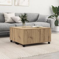 Berkfield Home Coffee Table Artisan oak 75 x 75 x 38 cm Engineered wood in Brown