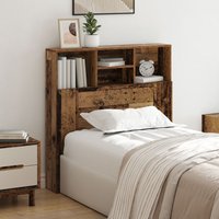 Berkfield Home Headboard Cabinet Old wood 100 x 19 x 103.5 cm Engineered wood in Brown