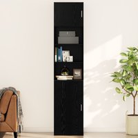 Berkfield Home Wall Cabinet Black oak 50 x 42.5 x 40 cm Engineered wood