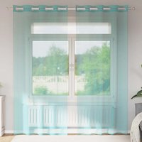 Berkfield Home Voile Curtains with Grommets 2 pcs Turquoise