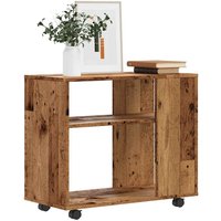 Berkfield Home Side Table Old Wood 70x35x55 cm Engineered Wood in Brown | Size: 70 x 35 x 55 cm