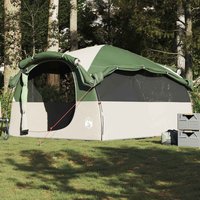 Berkfield Home Family Tent Tunnel 6-Person Green Waterproof