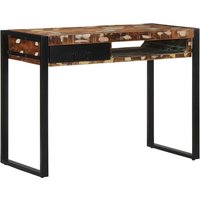 Berkfield Home Desk Multicolour 100x50x75 cm Solid Wood Reclaimed | Size: 100 x 50 x 75 cm