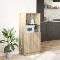 Berkfield Home Kitchen Cabinet Sonoma Oak 57x41.5x131.5 cm Engineered Wood in Brown