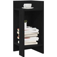 Berkfield Home Side Tables 2 pcs with Shelf Black 25.5x27x60 cm