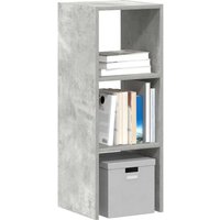 Berkfield Home Bookcase Stackable Concrete Grey 30x30x80 cm Engineered Wood | Size: 30 x 30 x 80 cm