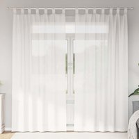Berkfield Home Voile Curtains with Loops 2 pcs White 140x225 cm