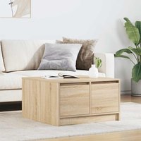 Berkfield Home Coffee Table with Drawers Sonoma Oak 70.5x70x40 cm in Brown