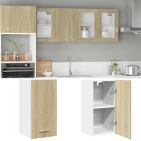 Berkfield Home Hanging Cabinet Lyon Sonoma Oak 29.5x31x60 cm Engineered Wood in Brown