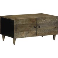 Berkfield Home Coffee Table Light Grey 80x50x40 cm Solid Wood Mango | Size: 80 x 50 x 40 cm