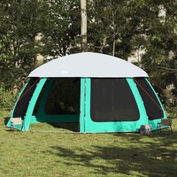 Berkfield Home Pool Tent with Removable Fly & Mesh Walls Sea Green 612x612 cm