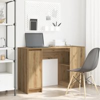 Berkfield Home Desk Artisan Oak 120x42x76 cm Engineered Wood in Brown | Size: 120 x 42 x 76 cm