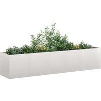 Berkfield Home Planter 200x40x40 cm Stainless Steel | Size: 200 x 40 x 40 cm
